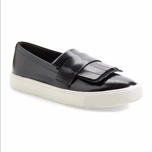 Vince Fringe Detail Leather Loafers Size US 7